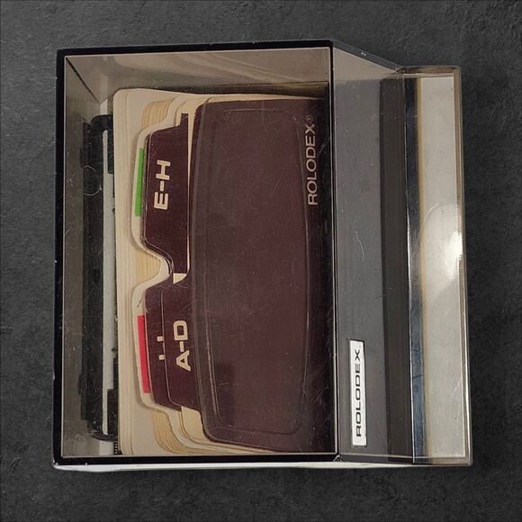 Vintage Rolodex Petite S-300C Covered Card File w/ A–Z Tabs & Blank Cards USA - Picture 6 of 16